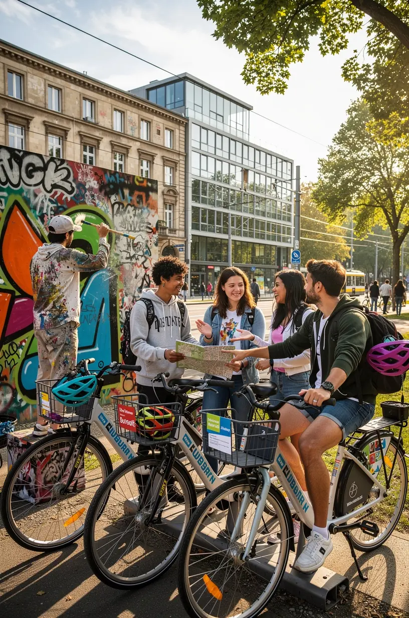 Nahaufnahme eines GPS-Geräts mit einer individuell geplanten Fahrradroute durch verschiedene deutsche Landschaften.